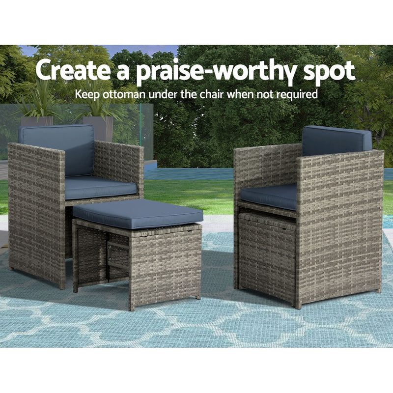 11 Piece Harvey Outdoor Dining Set - Grey