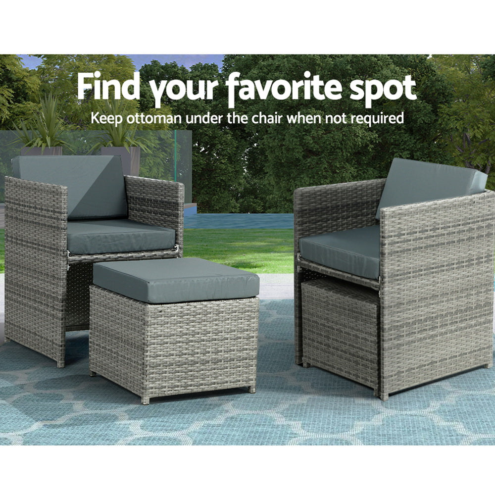 Harvey 13 Piece Outdoor Dining Set - Grey