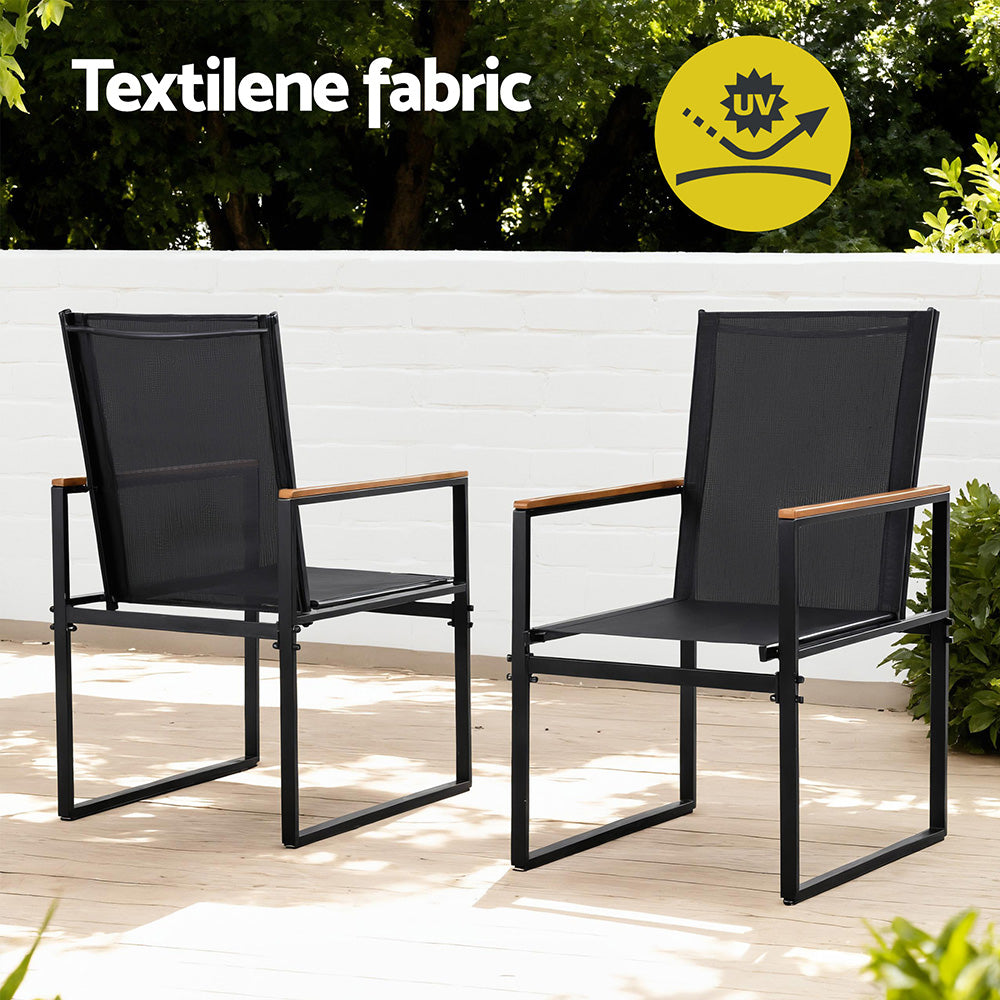 5PCS Outdoor Dining Set Table and Chairs Patio Garden Furniture Bistro Set