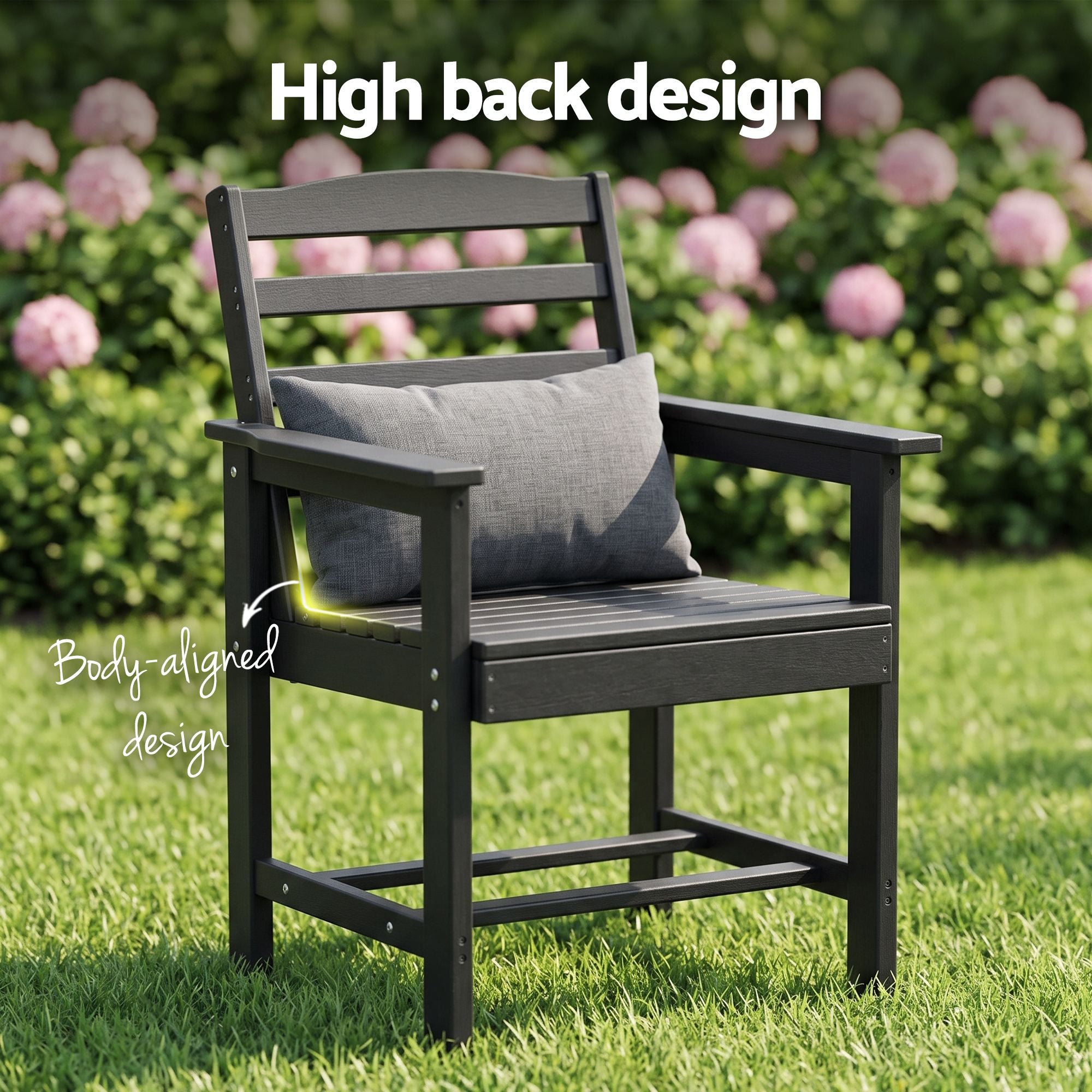7 Piece Outdoor Dining Set Patio HDPE Table and Chairs Garden Furniture