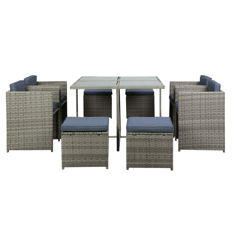 9 Piece Harvey Outdoor Dining Set - Grey