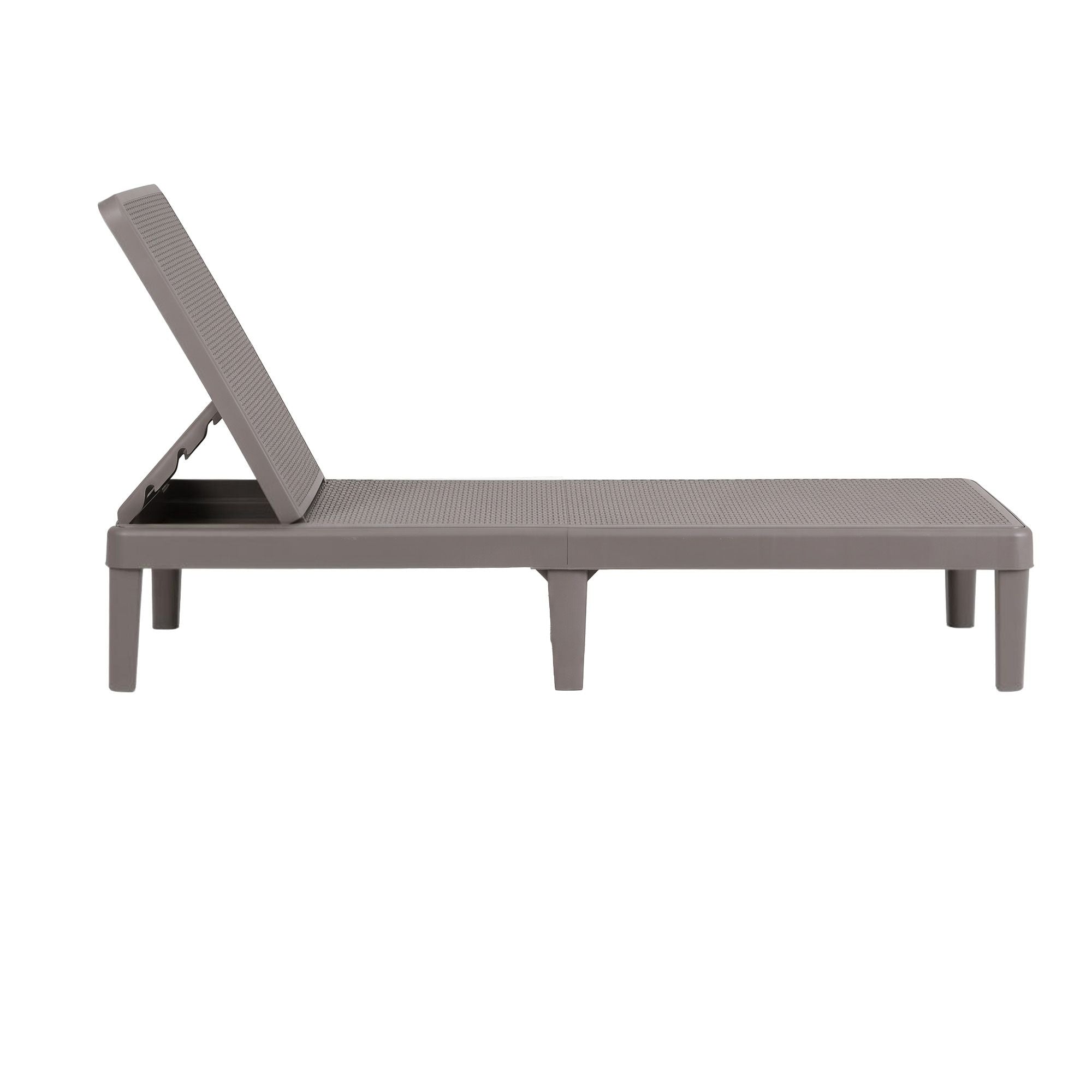 Sun Lounge Adjustable Lounger Patio Outdoor Furniture Lightweight Brown