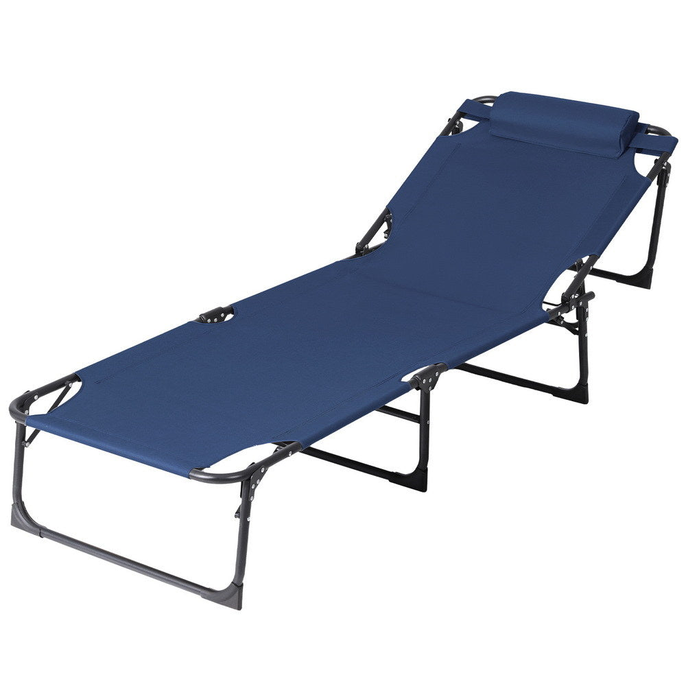 Sun Lounger Folding Lounge Beach Chair Patio Outdoor Furniture