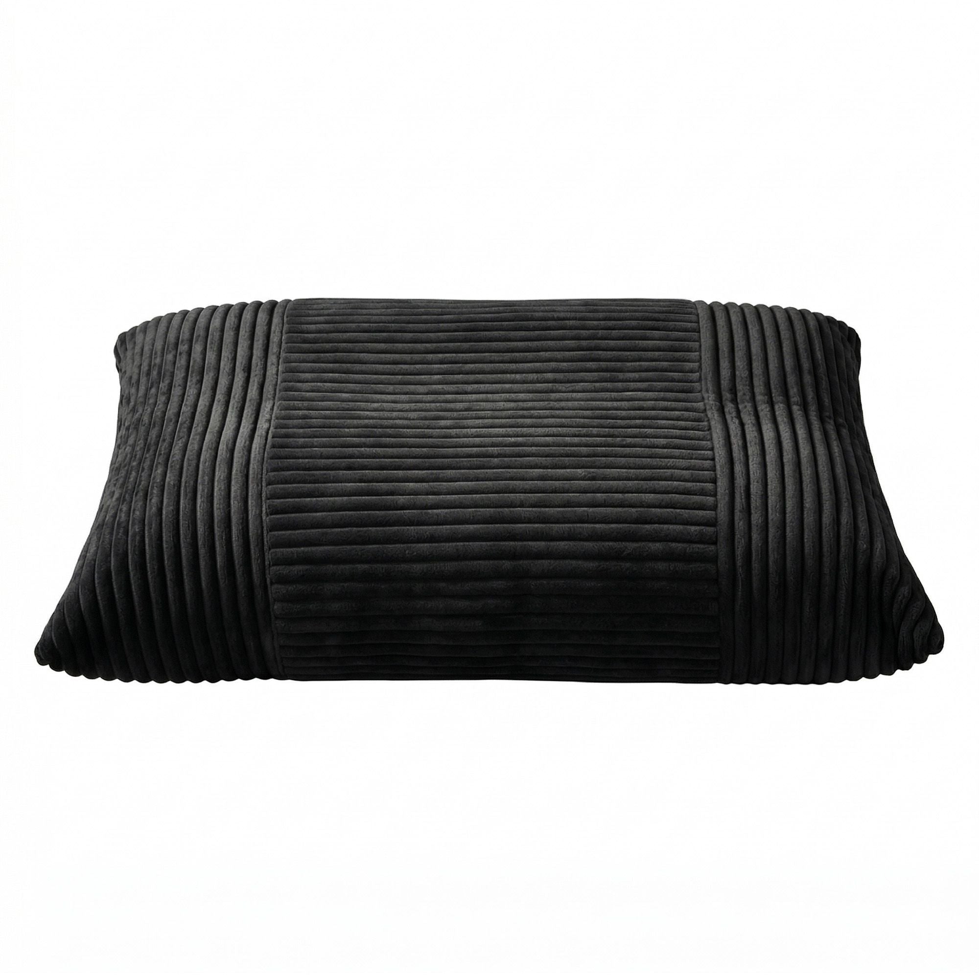 3-in-1 Bean Bag Chair for Living Room Convertible Floor Sofa Dark Grey