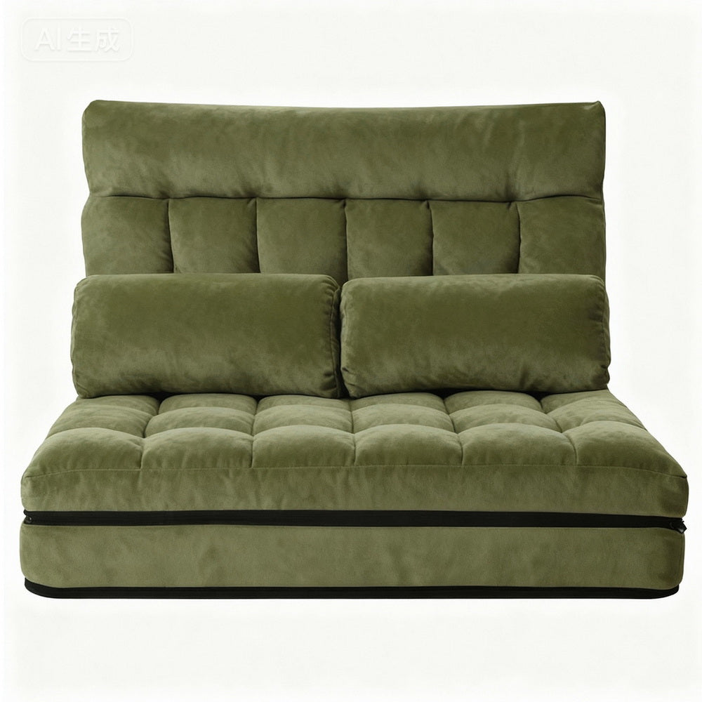 Sofa Bed 2 seater Green Fabric