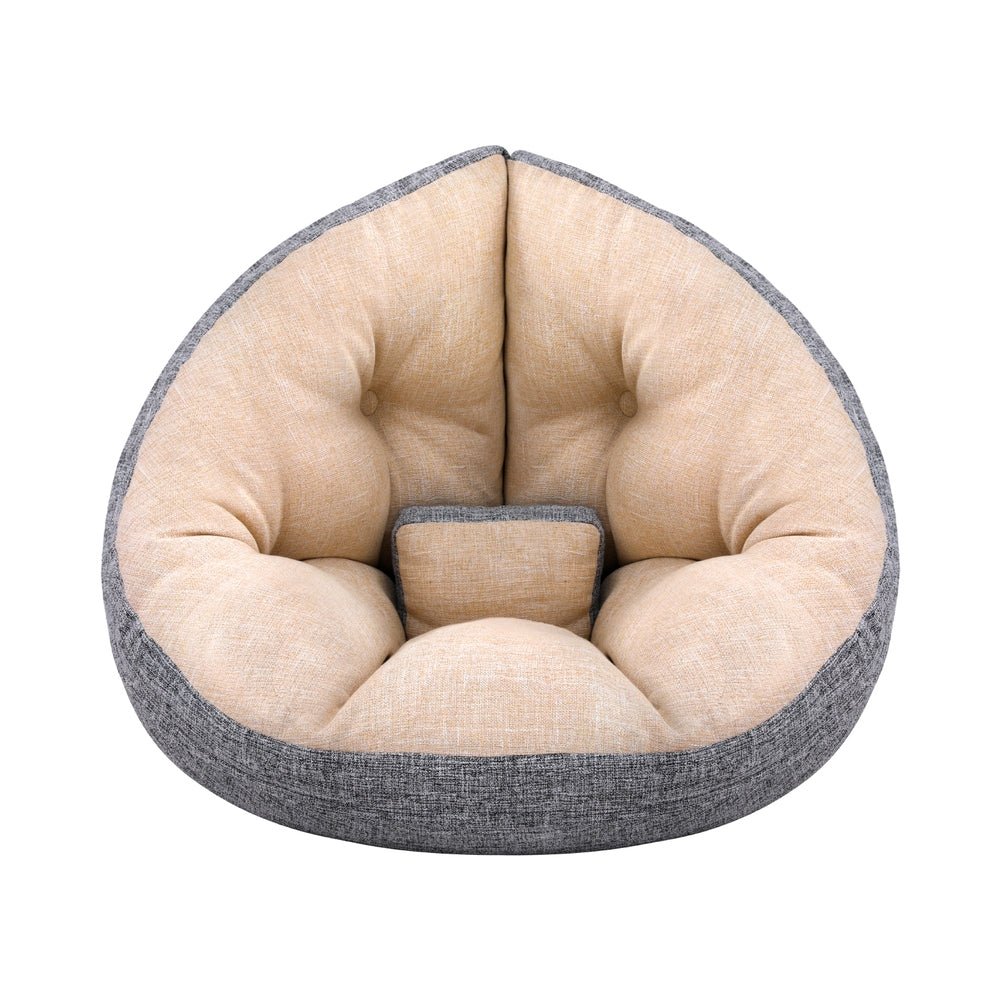 Floor Lounge Sofa Bed Chair Foldable Washable Beige