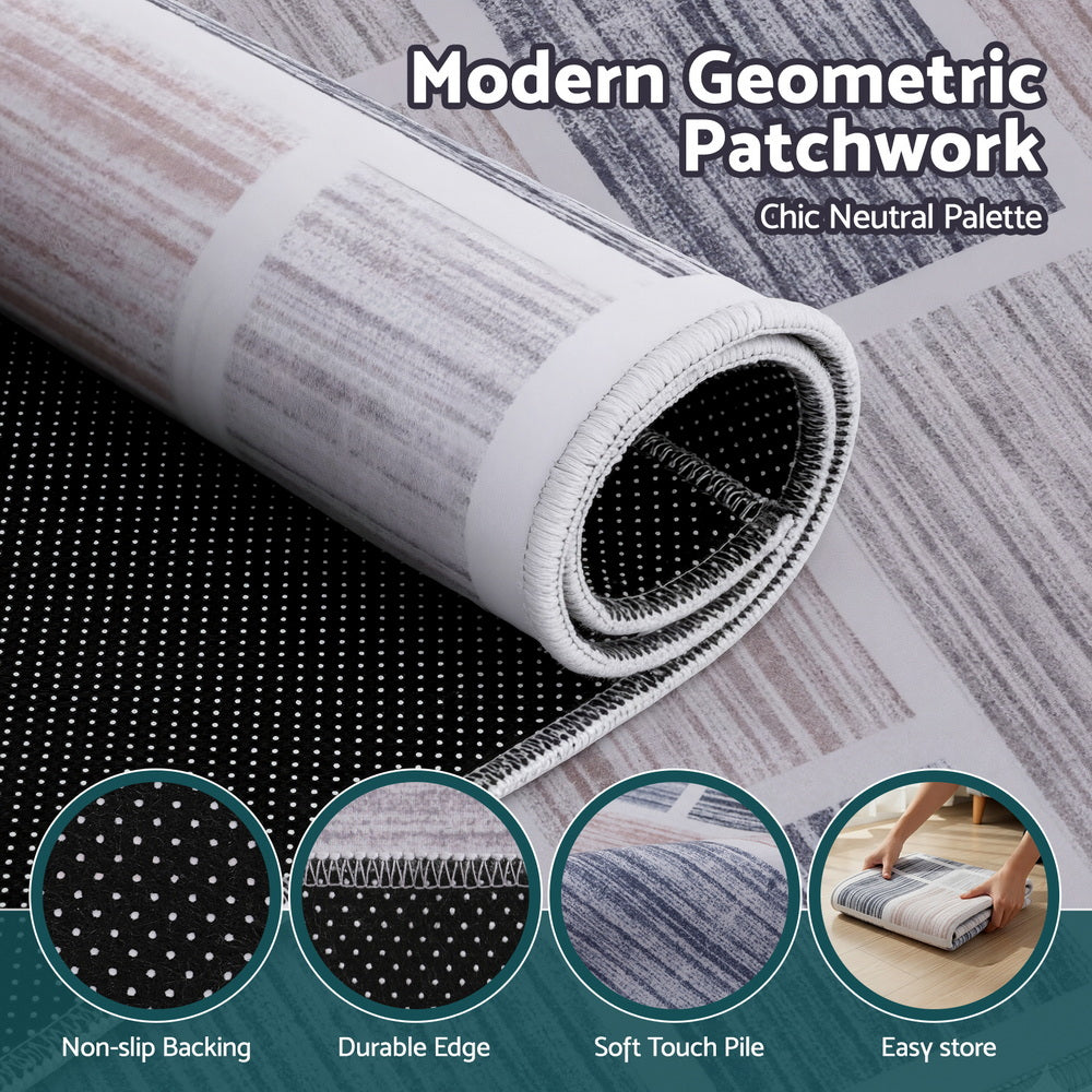 Floor Rug 50X80cm Doormat Soft Velvet Non-Slip Bath Mat Small Modern