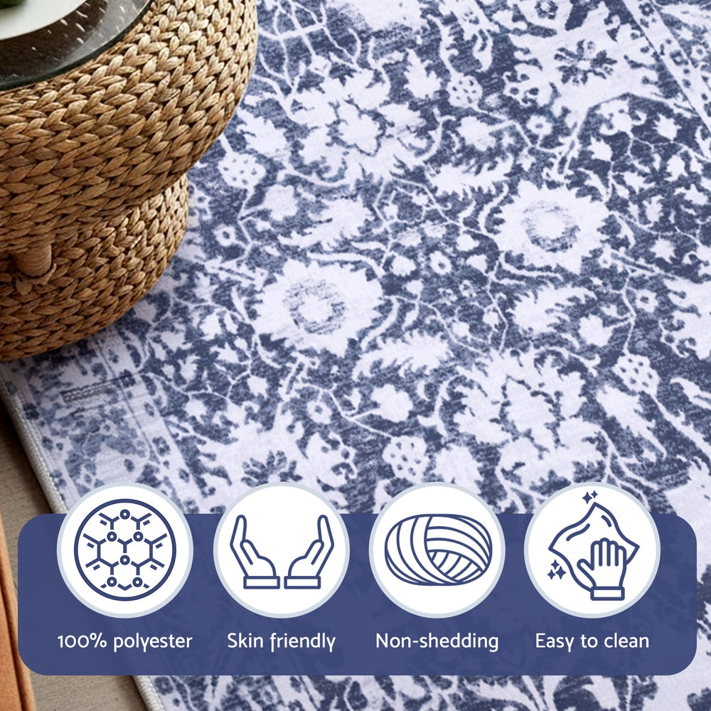 Hallway Runner Rug 80x180cm Soft Velvet Washable Modern Kitchen Mat