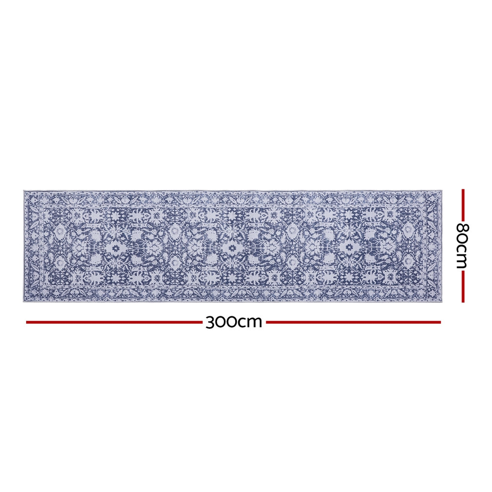 Hallway Runner Rug 80X300cm Soft Velvet Washable Modern Kitchen Mat