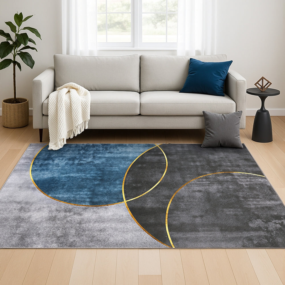 Washable Floor Rug 160X230cm Large Geometric Area Rug Modern Floor Carpet