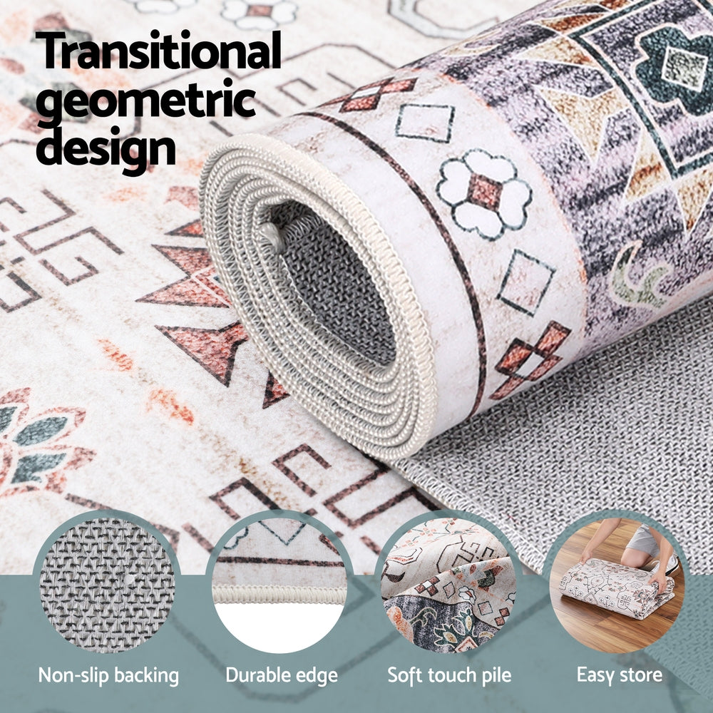 Washable Floor Rug 200x290cm Large Area Rug Modern Living Room Carpet