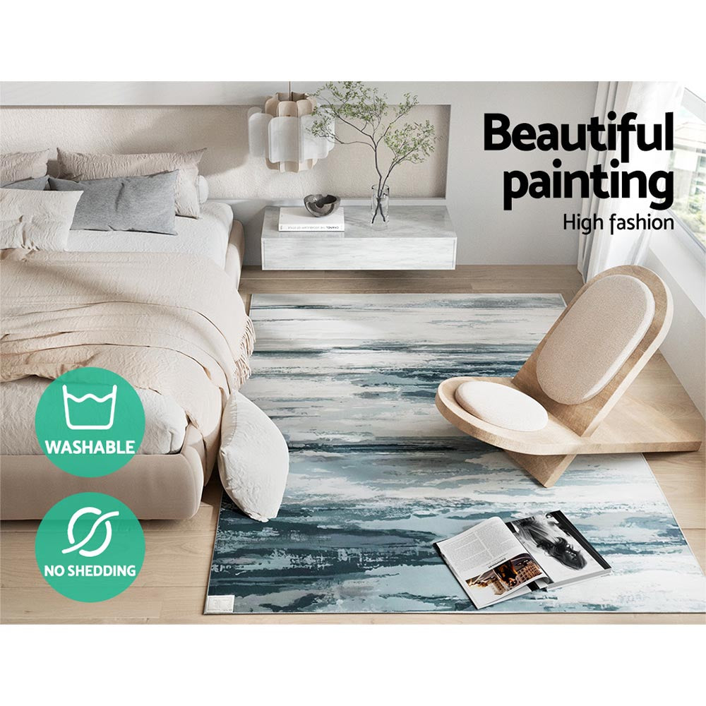 160x230cm Area Rug Washable Mat Large Carpet Soft Short Pile Poca