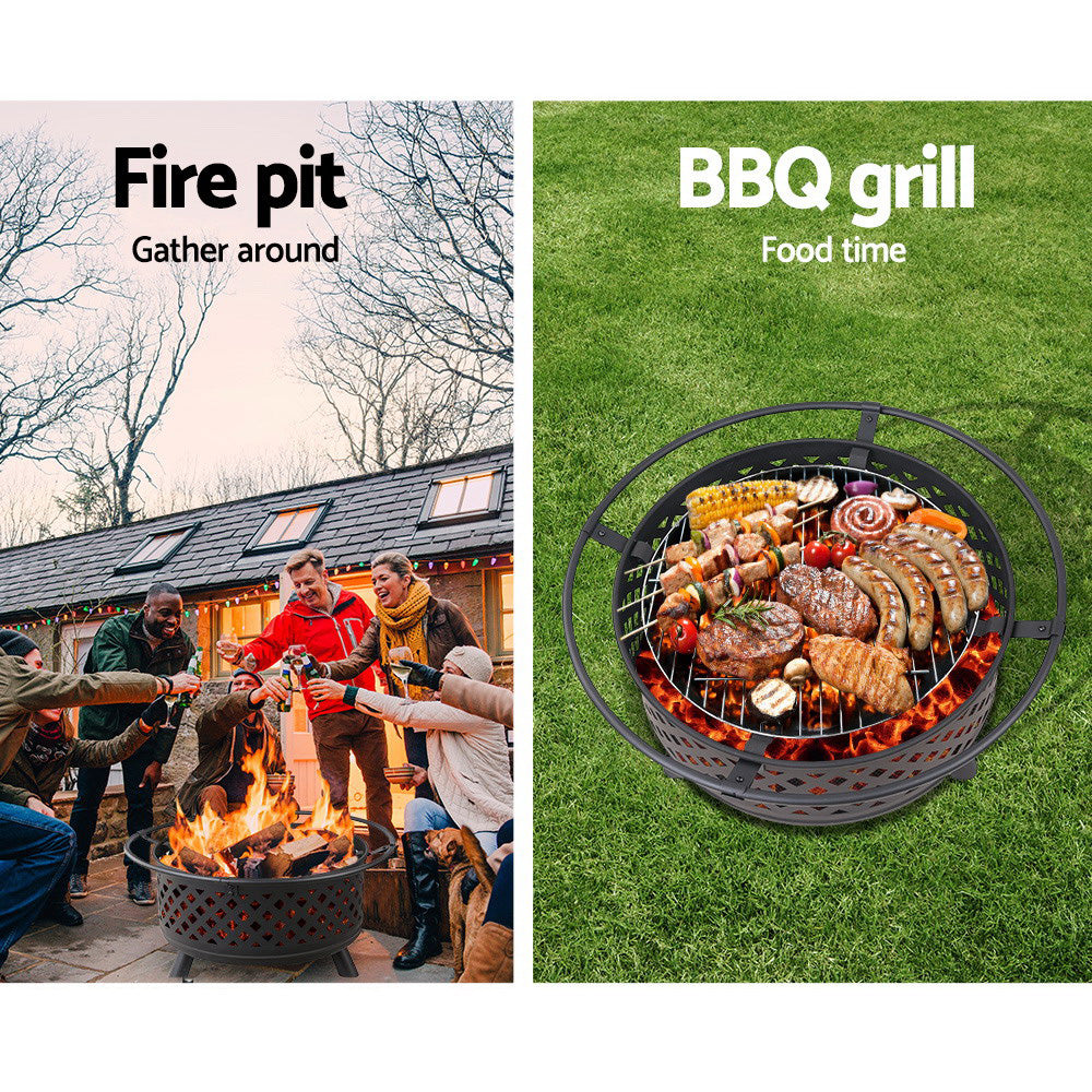 Fire Pit BBQ Grill 76cm