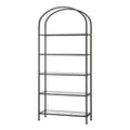 5 Tiers Bookshelf Industrial Etagere Bookcase Display Shelf Black