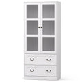Buffet Sideboard 180cm Hutch Storage Cabinet Kitchen Drawer Door White
