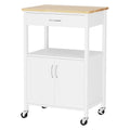 Kitchen Island Trolley Rolling Serving Cart Storage Drawer Cupboard 60cm