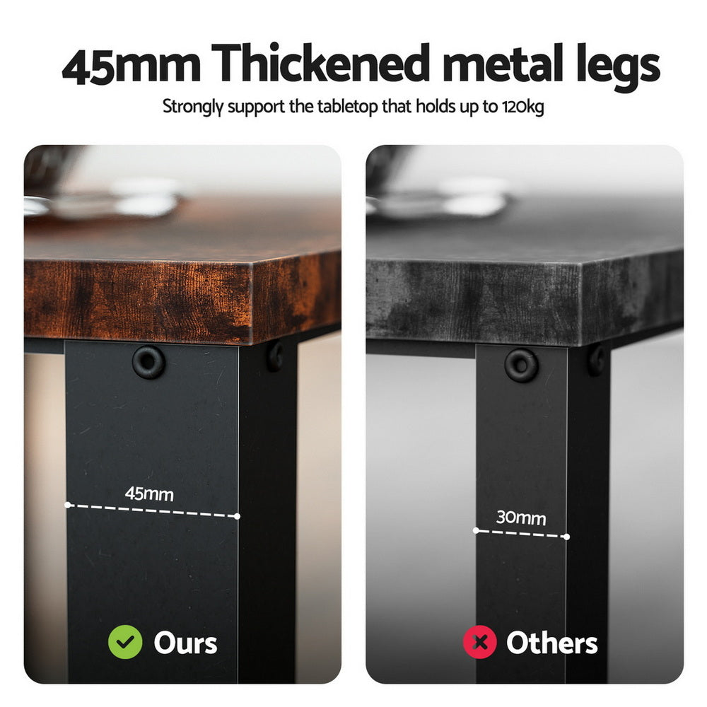 Coffee Table 2-Tier Rustic Brown 104CM