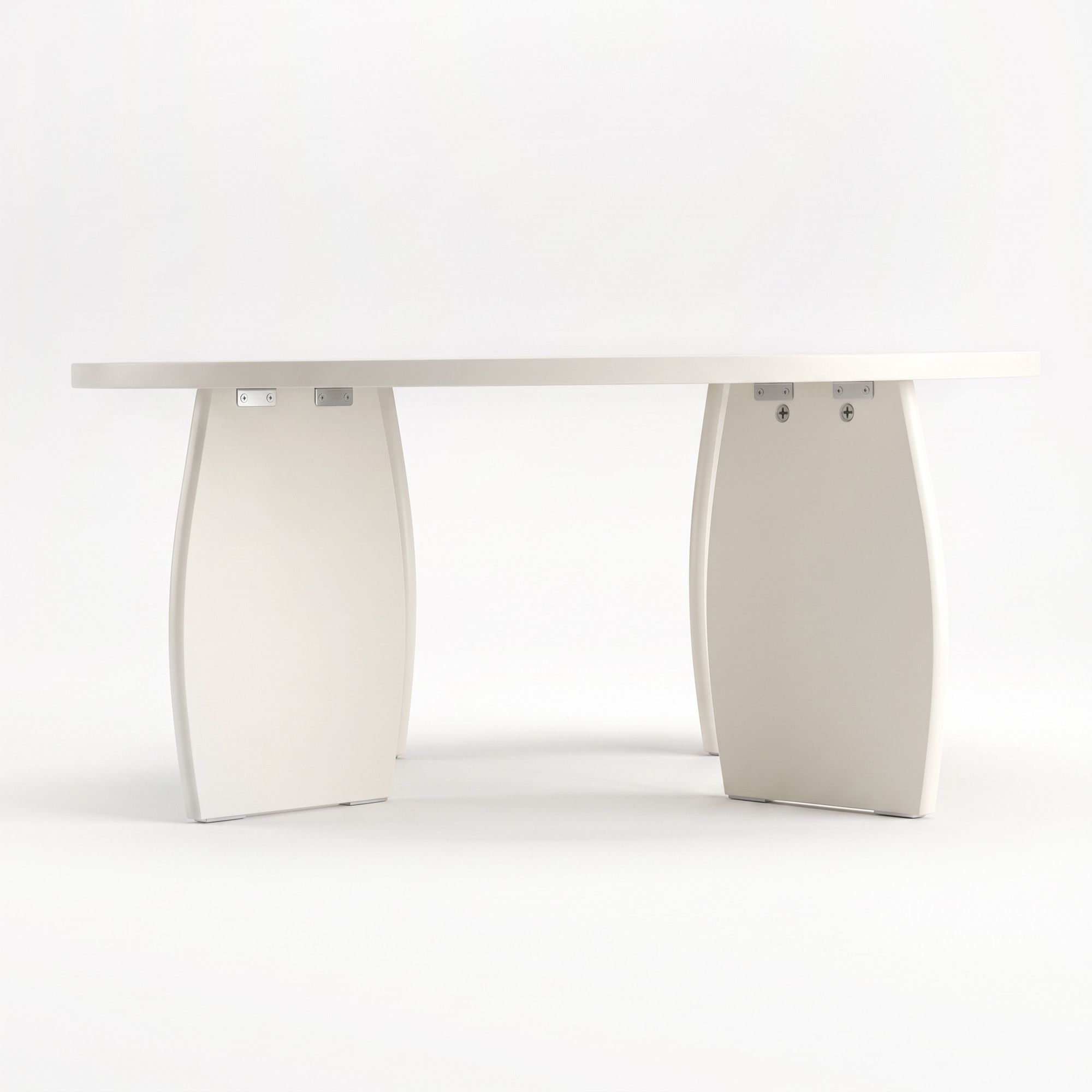 Round Coffee Table High-Gloss Center Table Minimalist Living Room Furniture 78x35cm Cream White