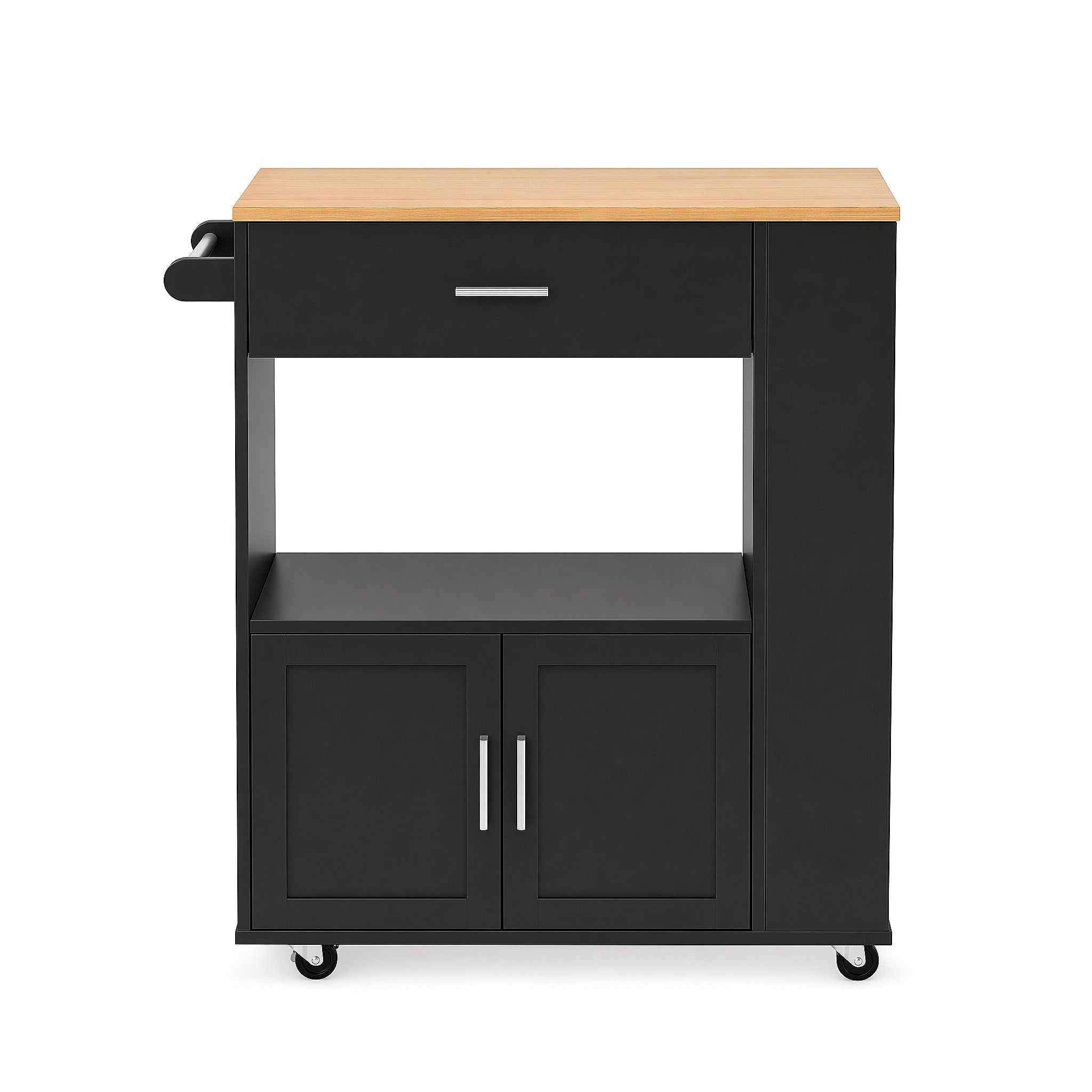 Kitchen Island Trolley Rolling Serving Cart Storage Cart Shelf Towel Rack
