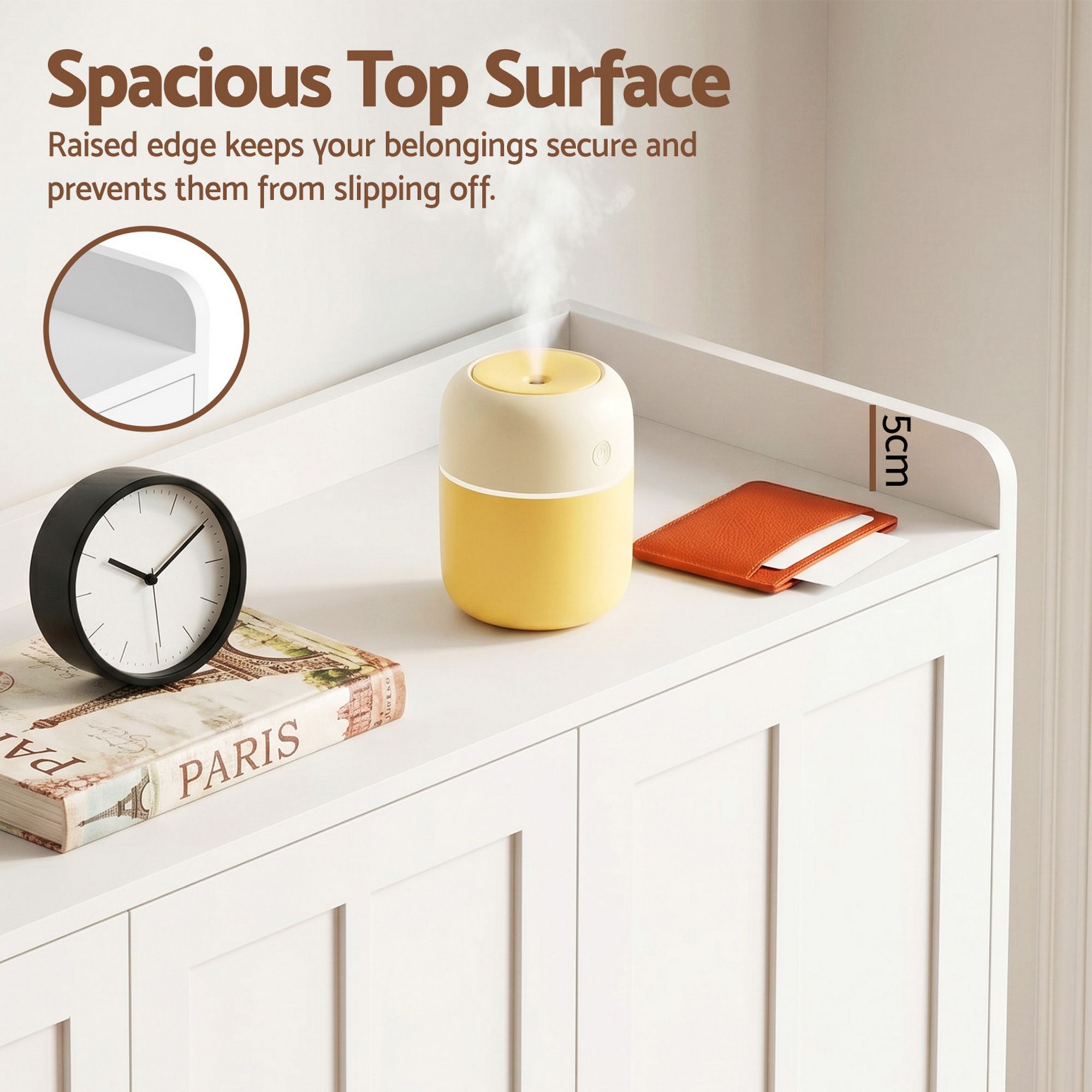 Shoe Rack Cabinet Storage Cupboard Adjustable Shelf White