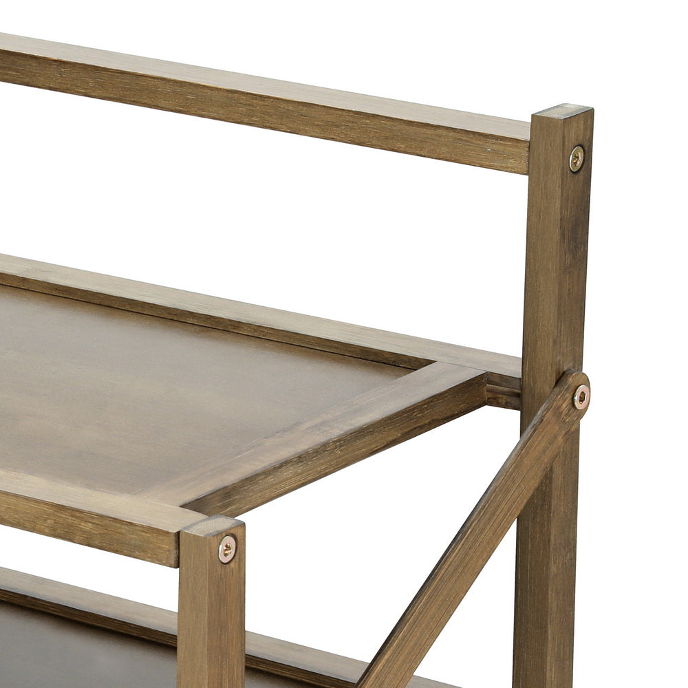 Aei Rack Bamboo 6-Tier Foldable Shoe Rack – Oak Finish