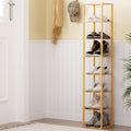 Compact 8-Tier Bamboo Shoe Rack
