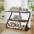 Sawyer 3-Tier Shoe Rack – Walnut & Black