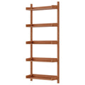 5-Tier Floating Bookshelf Display Shelf 77.5x25x180cm - Oak