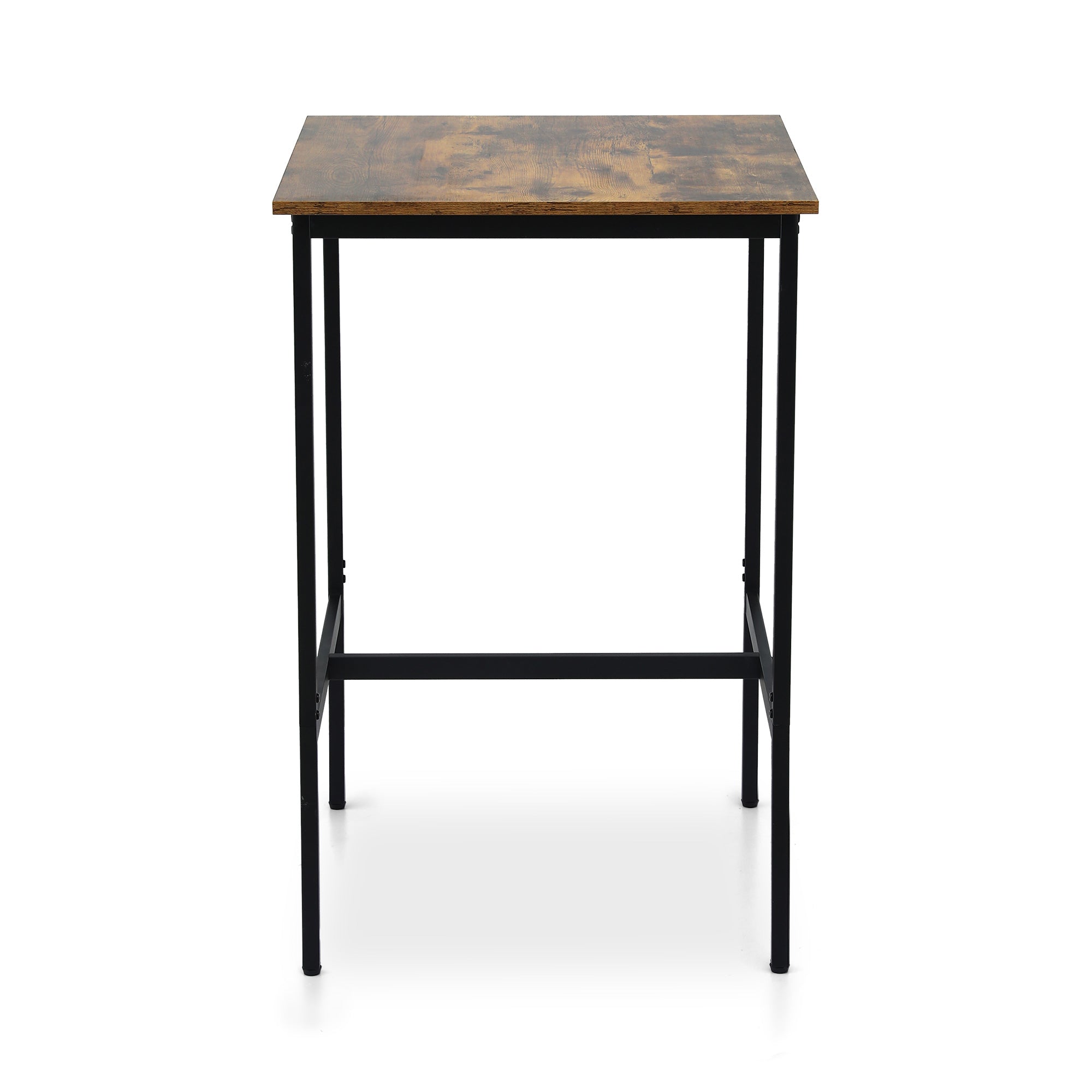Bar Table Counter Kitchen Dining Desk Pub 60x92cm Vintage Metal Walnut
