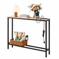 Console Table Entryway Hallway Display Desk Charging Station Wood