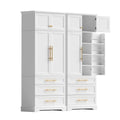 Set of 2 Buffet Sideboard Cabinet Pantry Kitchen Storage Cupboard Drawers Doors