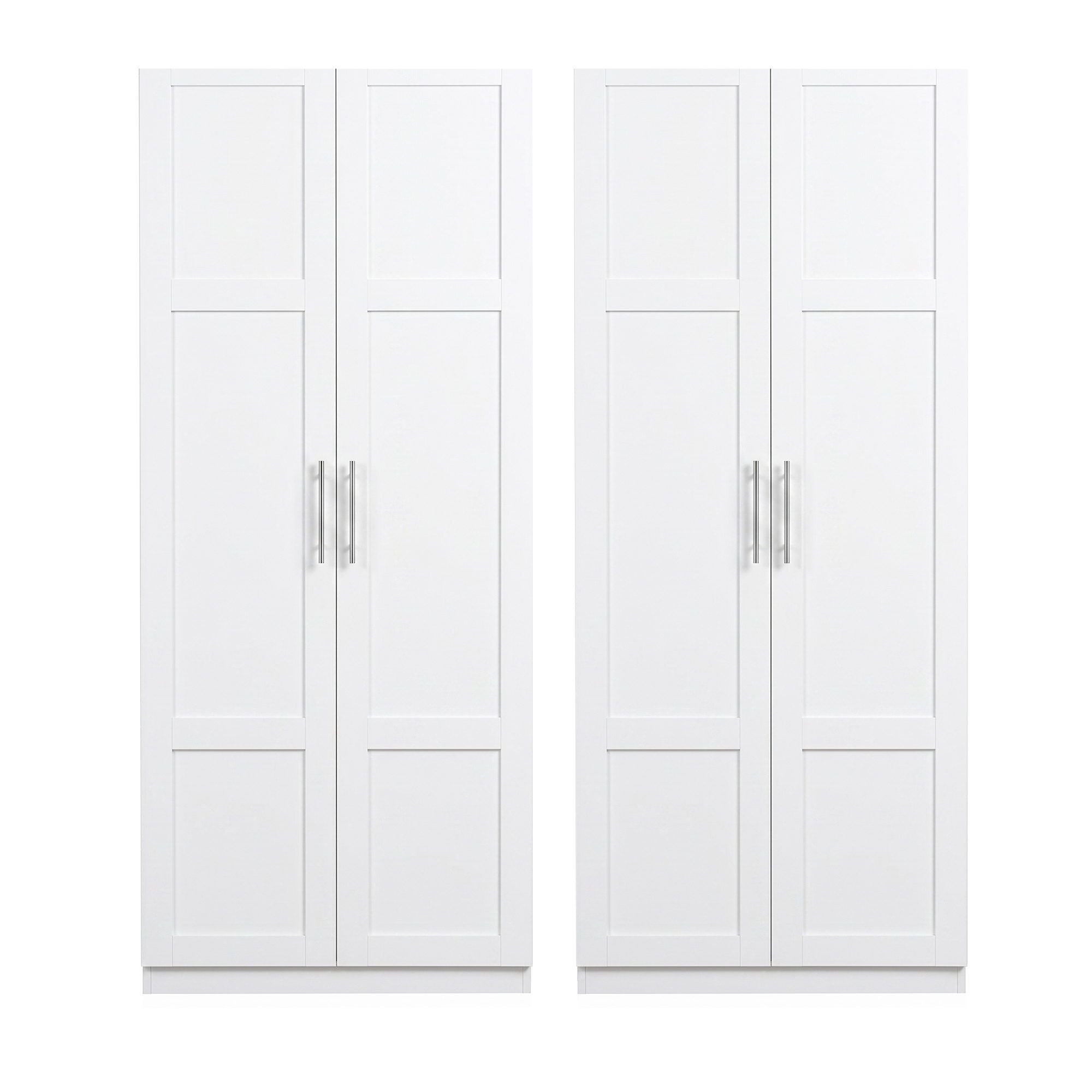 2x Buffet Sideboard Cabinet Pantry Hutch Kitchen Storage Organiser White