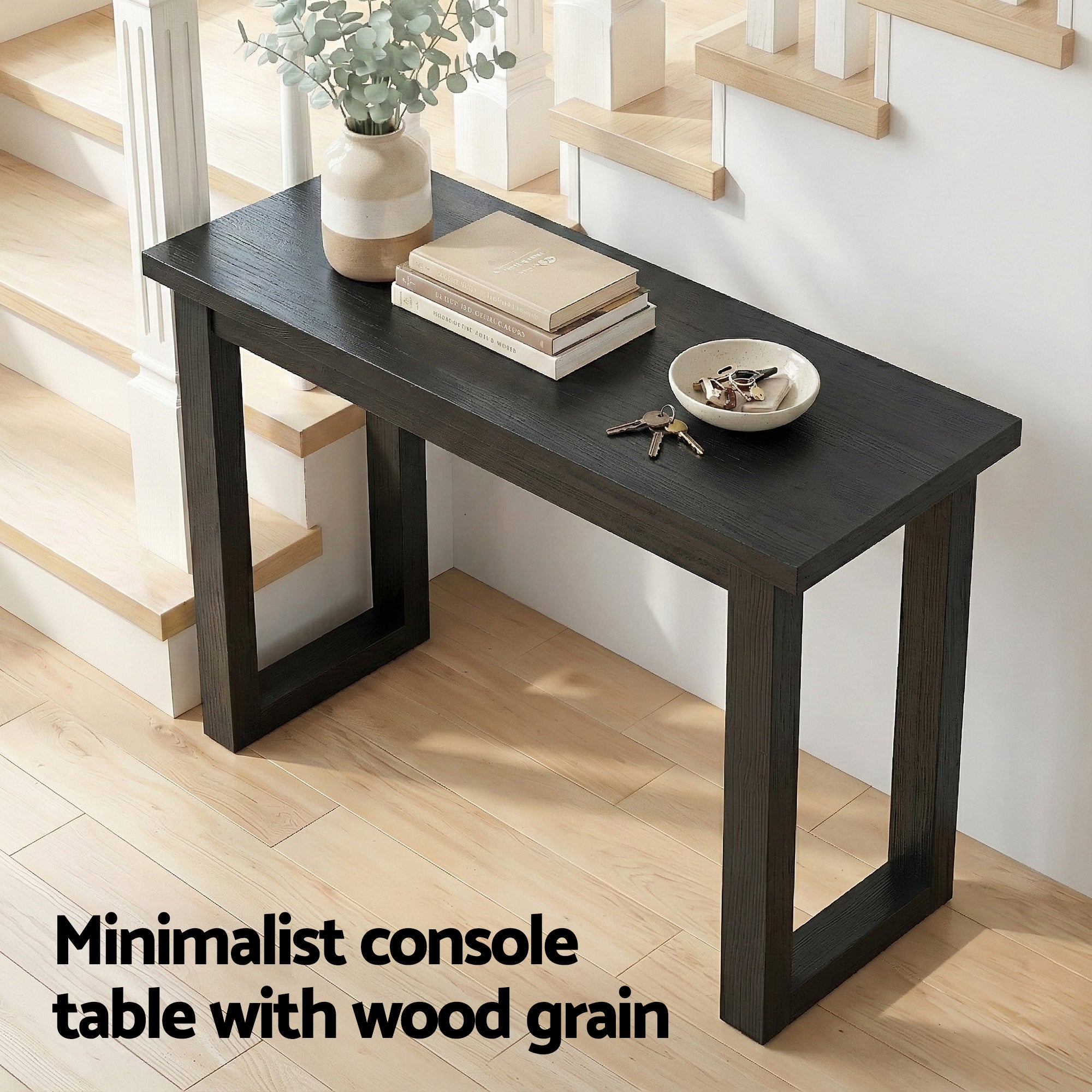 Console Table 110CM Black - Minimalist Ski-Leg Design