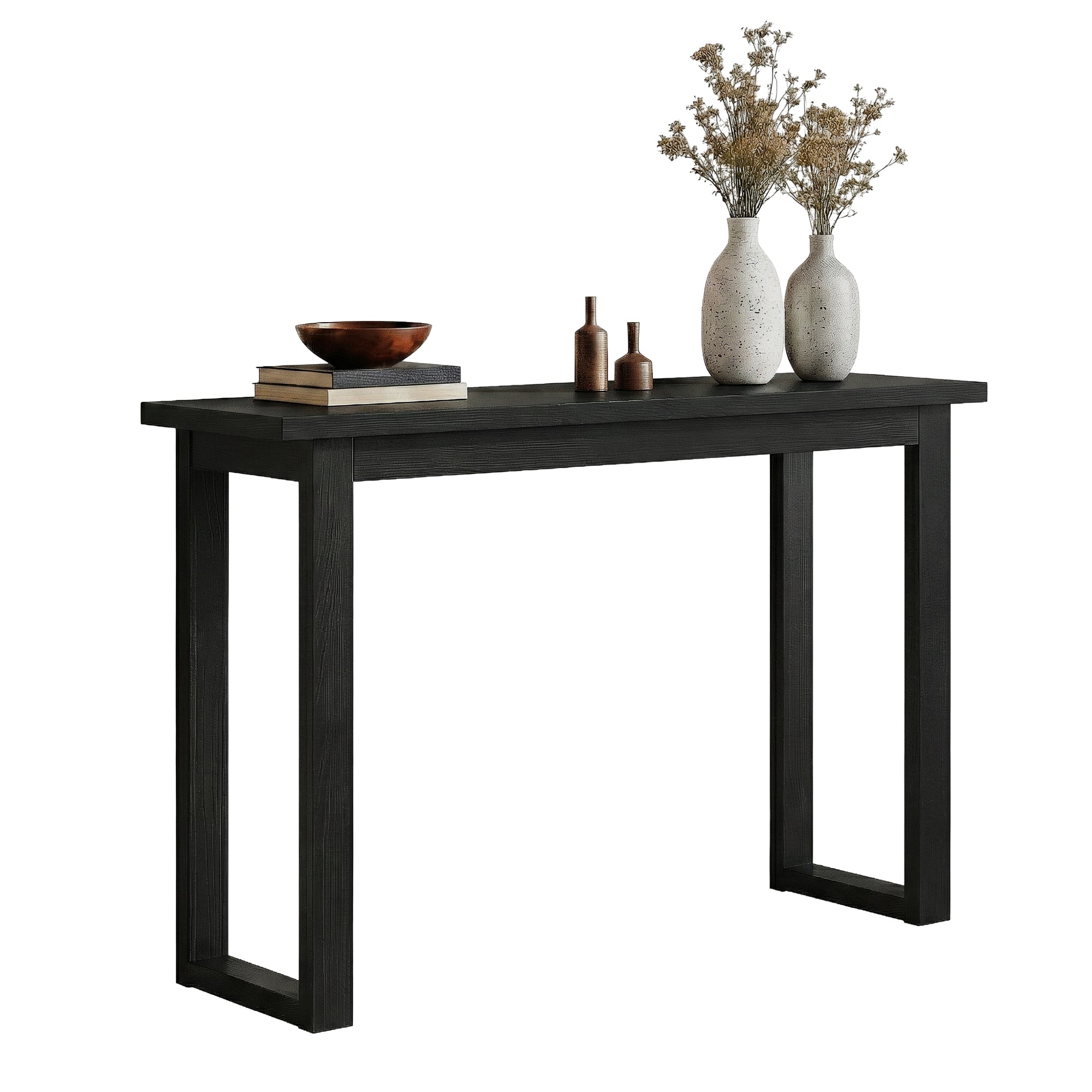 Console Table 110CM Black - Minimalist Ski-Leg Design