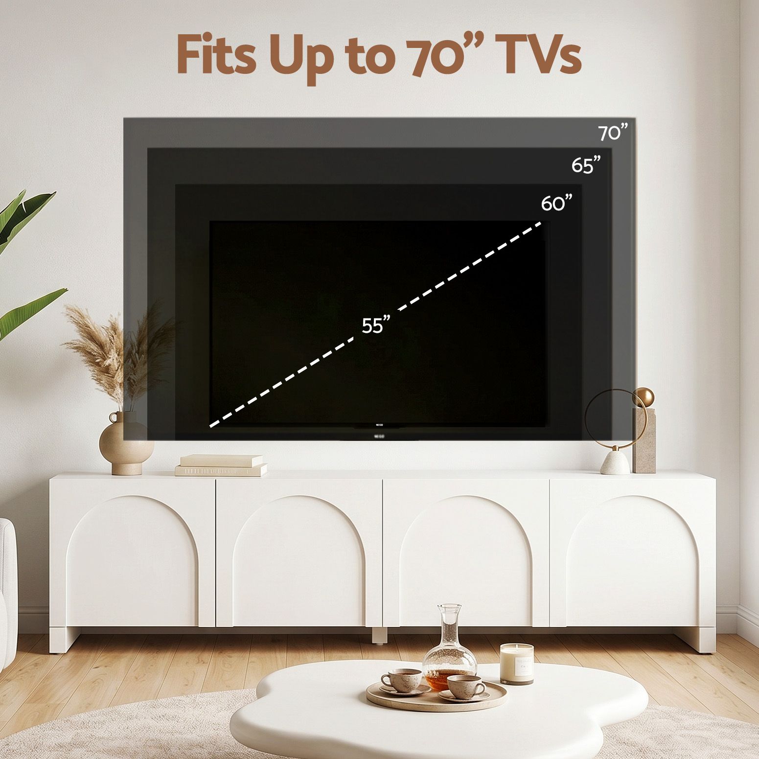 TV Unit Entertainment Unit Storage Cabinet Adjustable Shelf 180cm White