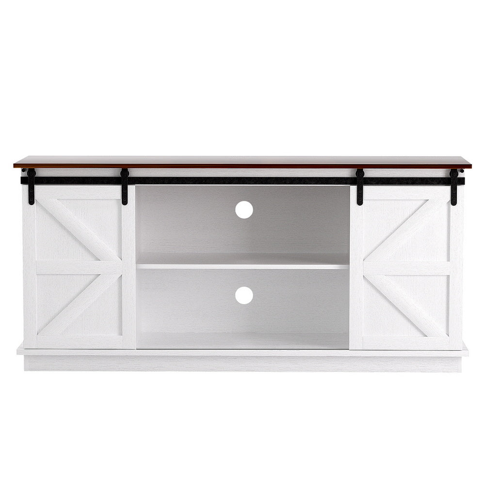 Buffet Sideboard Storage Cabinet Kitchen Cupboard Sliding Doors White