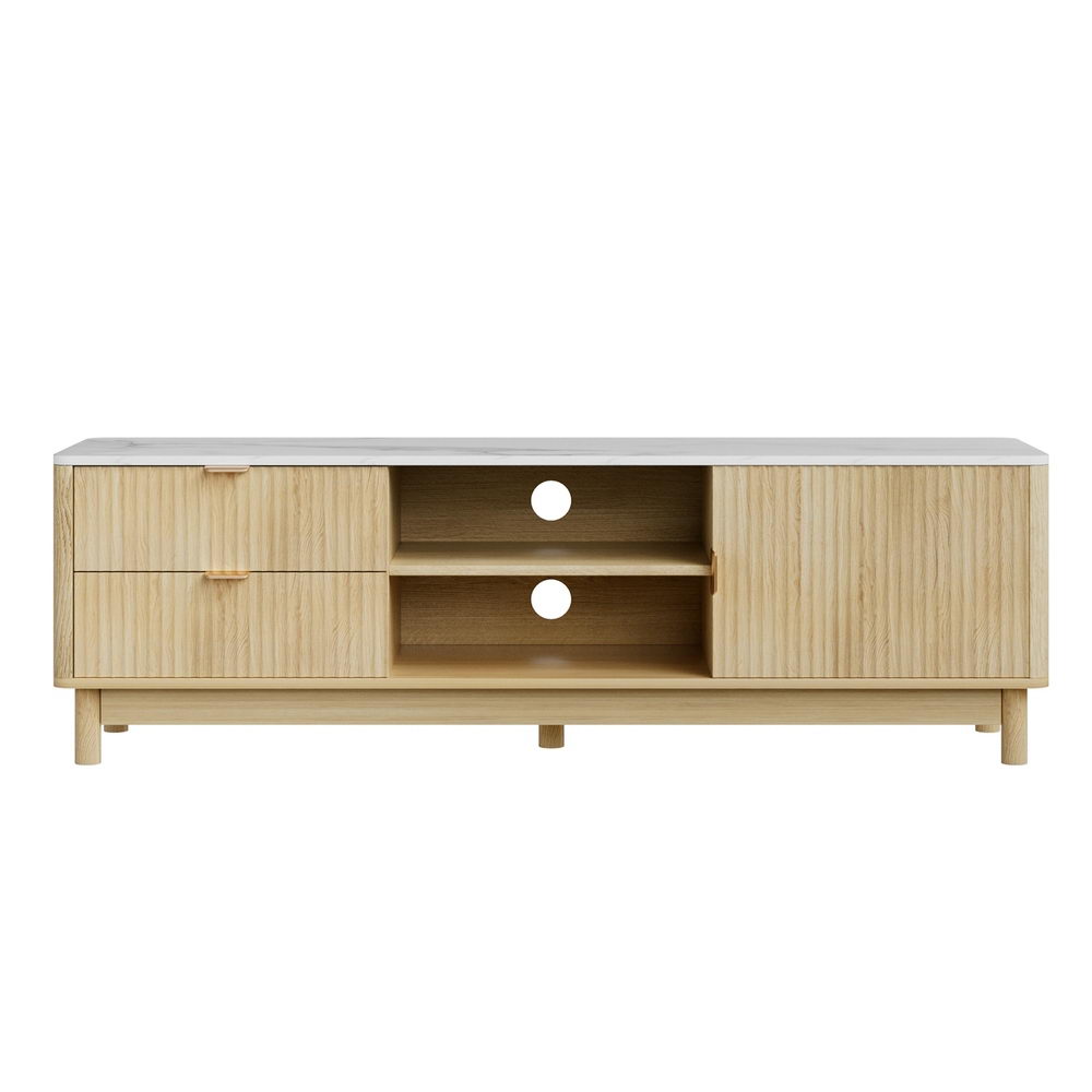 TV Unit Entertainment Unit Storage Drawer Shelf 150cm Pine
