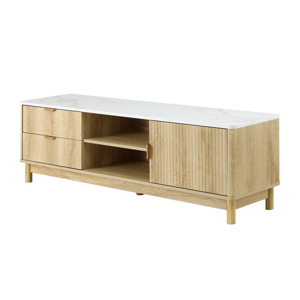 TV Unit Entertainment Unit Storage Drawer Shelf 150cm Pine