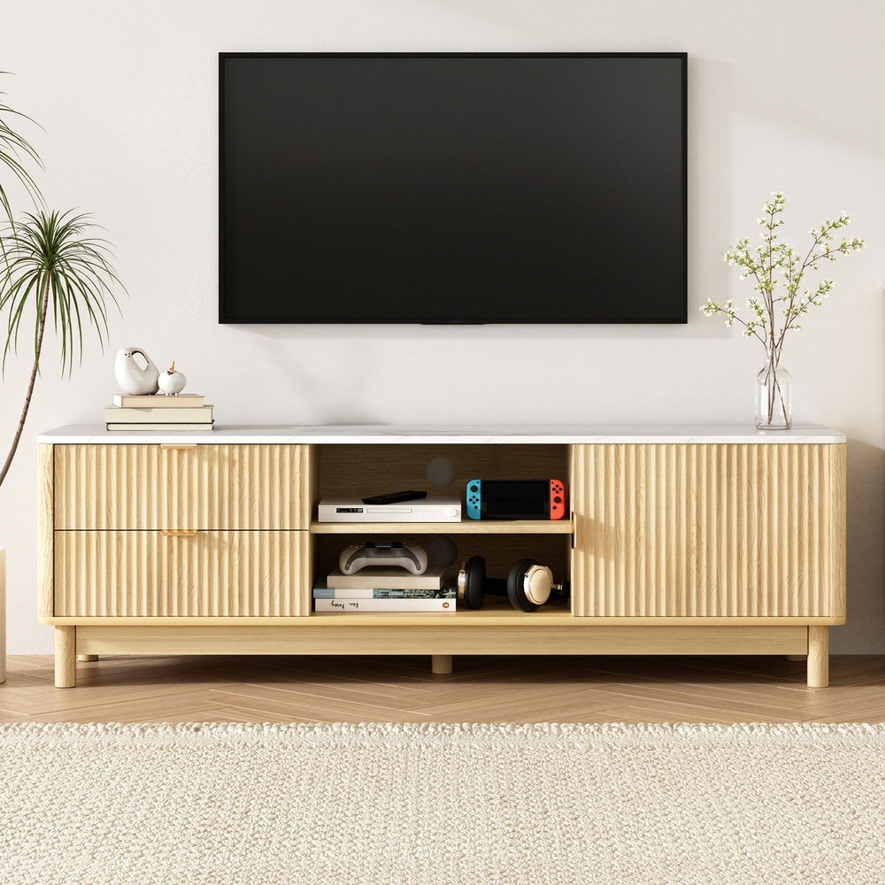 Box Storage Tv Unit TV Unit Entertainment Unit Storage Drawer Shelf 150cm Pine