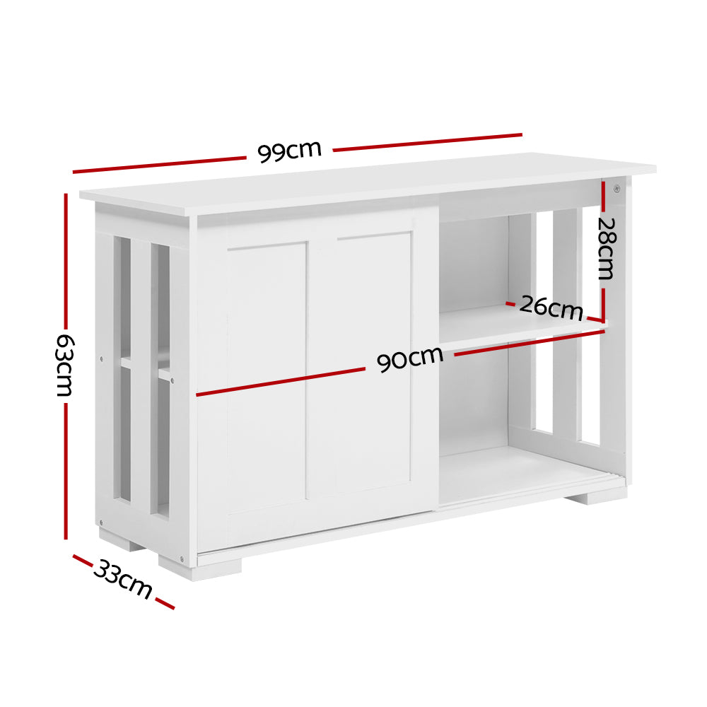 Buffet Sideboard Sliding Doors - SERA White