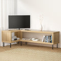 Entertainment Unit Corner TV Cabinet Storage Shelf Bevis
