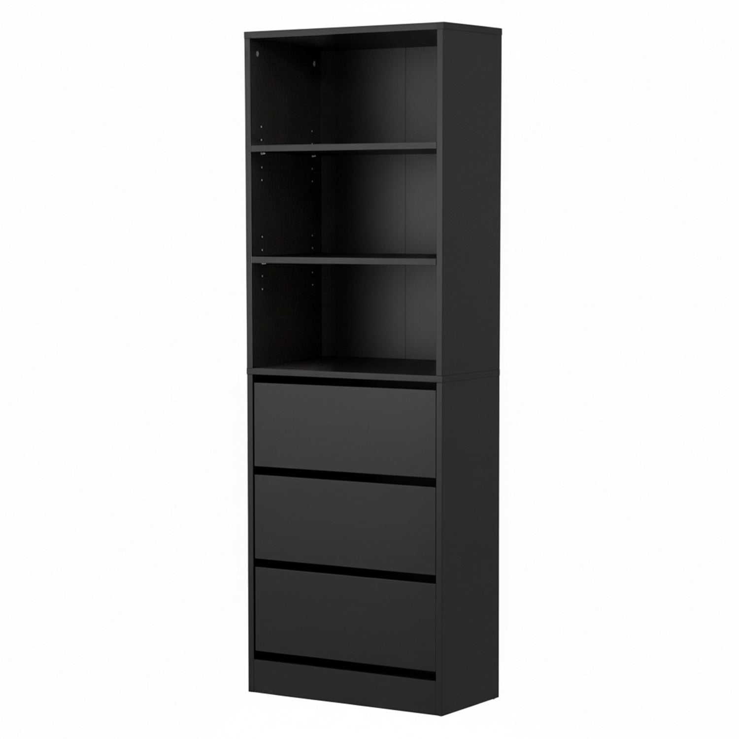 3 Chest of Drawers Tallboy Cabinet Black