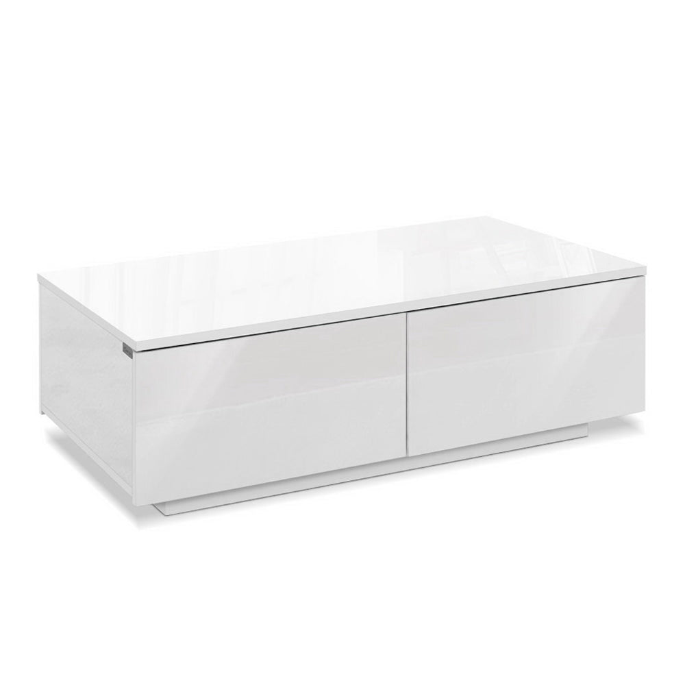 Coffee Table 4 Drawers White Trevi