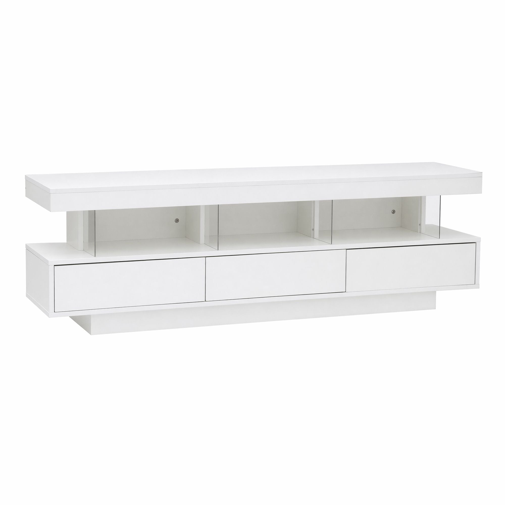 TV Unit LED 160CM Storage Drawer White