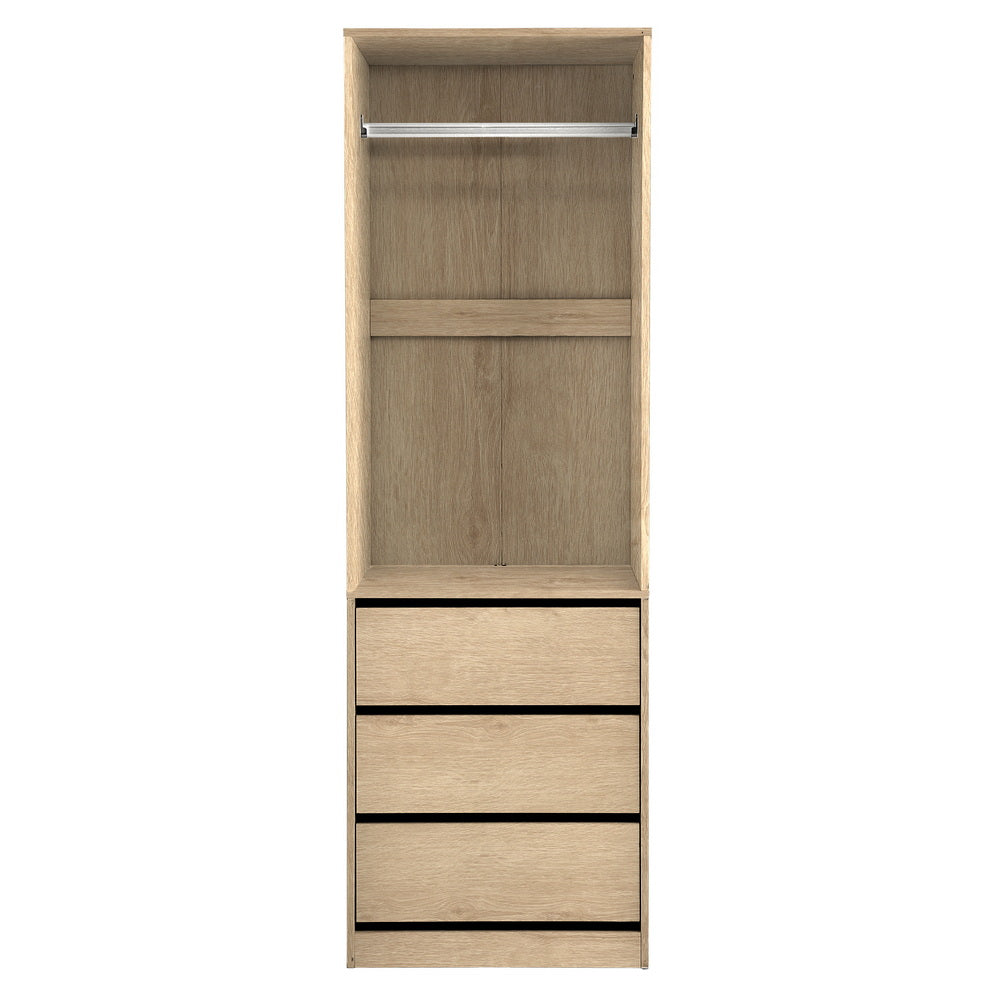 Wardrobe Clothes Closet Storage Organizer Pine