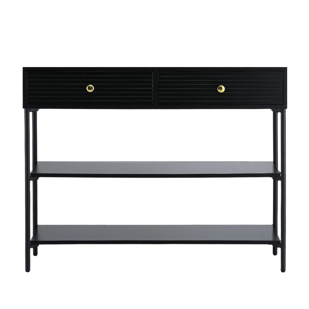 Console Table 3-Tier Black
