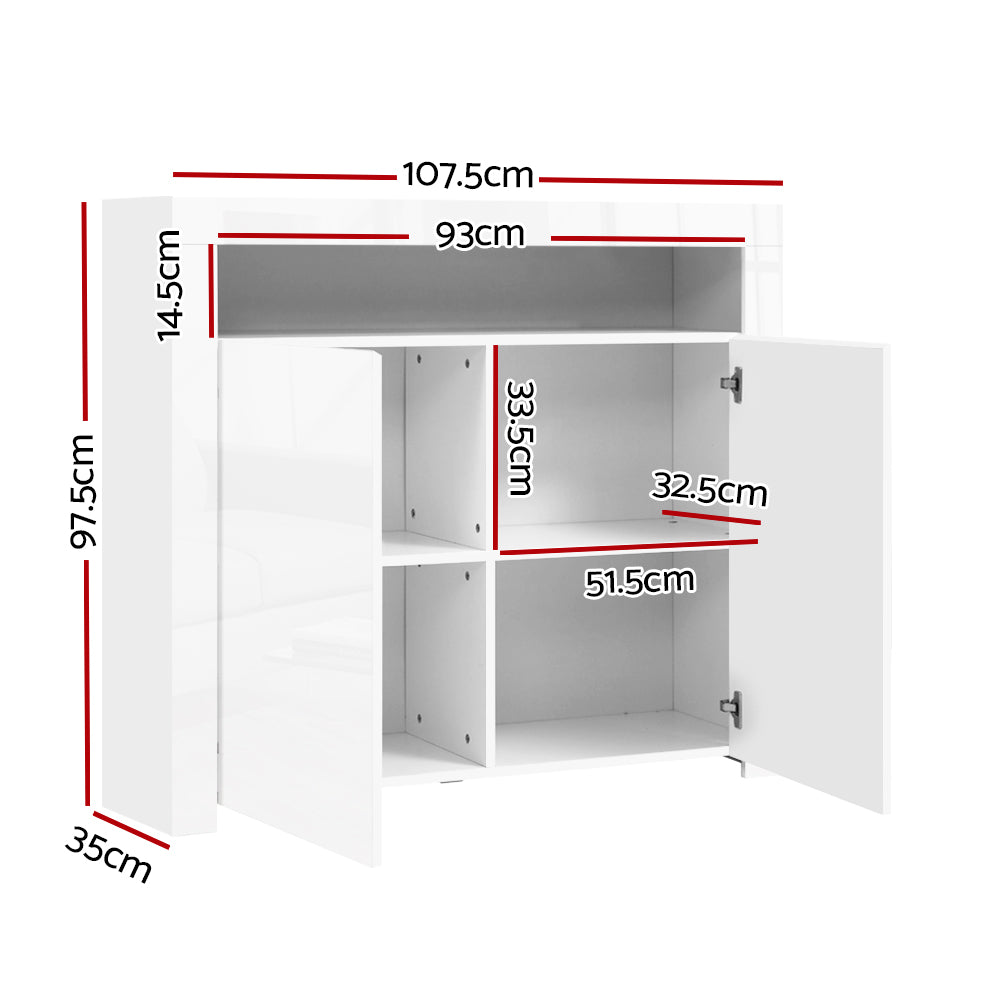 Buffet Sideboard LED - ARNO White