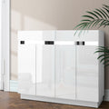 High Gloss 2-Door Shoe Cabinet ‚Äì White
