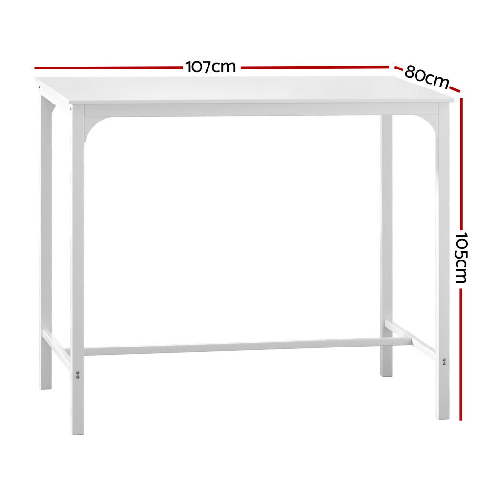 105cm High Bar Table White