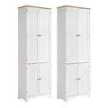 2x Buffet Sideboard Pantry Cabinet Cupboard 6-Tiers Storage Shelves BERNE